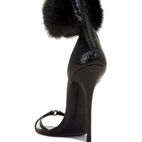 SAINT LAURENT GIPPY 110 HEELED AYERS SANDALS SIZE 37.5 NIB - Picture 4 of 13